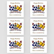 Kartki okolicznościowe i zaproszenia - Marvello Marvello Zestaw kart urodzinowych Urodzonych i wyhodowanych w szkockiej oprawie (6 kart)  koperty premium w zestawie  jeden wzór  puste wnętrze  dla niego / niej, mamy, taty, babci, dziadka PC0043 - miniaturka - grafika 1