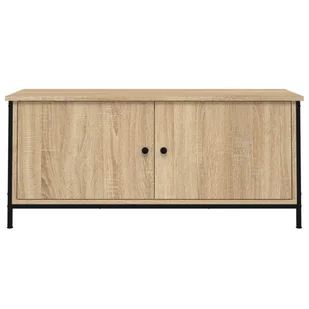 Szafka pod TV, dąb sonoma, 102x35x45 cm materiał drewnopochodny Lumarko! - Szafki RTV - miniaturka - grafika 6