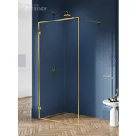 Kabiny prysznicowe - New Trendy EXK-3133 KABINA AVEXA GOLD WALK-IN U 80x200 CZYSTE 6mm ACTIVE SHIELD - miniaturka - grafika 1