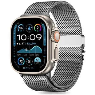 Pasek TECH-PROTECT Milano do Apple Watch 6/7/8/9/10/SE/Ultra 1/2 (44/45/46/49mm) Srebrny | Bezpłatny transport - Akcesoria do smartwatchy - miniaturka - grafika 1