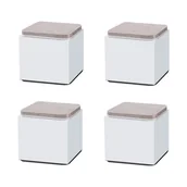 Zawiasy, okucia i inne akcesoria - Nogi meblowe ze stali węglowej, białe kwadratowe nogi stołowe, 60 x 60 x 52 mm, 4 sztuki - miniaturka - grafika 1