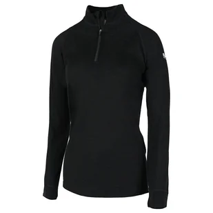 Koszulka damska Zulu Merino 160 Zip Long Rozmiar: M / Kolor: czarny - Koszulki sportowe damskie - miniaturka - grafika 1