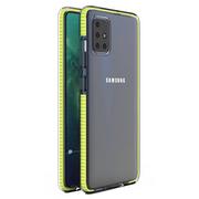 Etui i futerały do telefonów - Spring Case pokrowiec żelowe etui z kolorową ramką do Samsung Galaxy A51 żółty - miniaturka - grafika 1