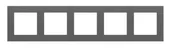 Klawisze i ramki - Kontakt Simon Ramka pięciokrotna LINE Simon 55 - grafitowy mat - miniaturka - grafika 1