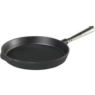 Patelnie - Skeppshult Patelnia grillowa okragła 25 cm. stalowa rączka - miniaturka - grafika 1