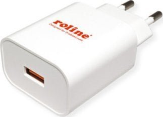 Adapter USB Roline Ładowarka USB ROLINE z wtyczką euro, 1 port, QC3.0, 18W