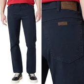 Spodnie męskie - Wrangler REGULAR Navy DURABLE JEANS KLASYKA GATUNKU GRANATOWY DżINS W32 L30 - miniaturka - grafika 1