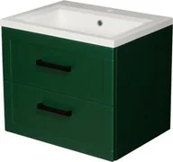 Szafki łazienkowe - Szafka łazienkowa zielona 61 cm MEIVA z umywalką - miniaturka - grafika 1