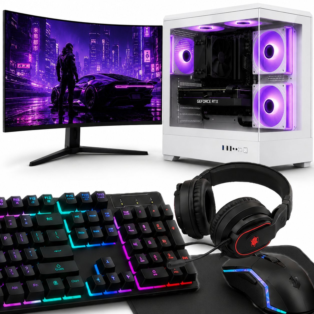 Altreo Zestaw KOMPUTER GAMINGOWY Intel I5 12400F RX 7600 512GB 32GB
