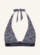Stroje kąpielowe - Tommy Hilfiger Góra Od Bikini Wiązana Na Szyi blau - miniaturka - grafika 1