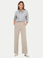 Spodnie damskie - ONLY Spodnie materiałowe Poptrash 15341829 Beżowy Straight Fit - miniaturka - grafika 1