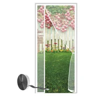 Moskitiery - Moskitiera do drzwi, magnetyczna moskitiera, drzwi przesuwne do moskitiery z automatycznym zamknięciem magnetycznym, 90*210cm, biała - miniaturka - grafika 1