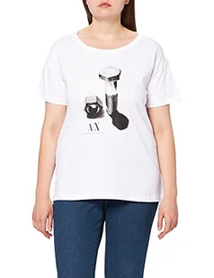 Armani Exchange Damska koszulka Nut & Bolt, biały, L - Koszulki i topy damskie - miniaturka - grafika 1