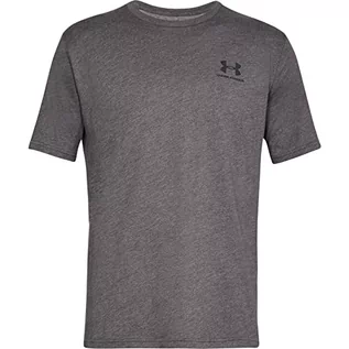 Koszulki męskie - Armour koszulka męska Sport Style Left Chest SS koszulka z krótkim rękawem, szary 1326799-019-L - grafika 1