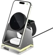 Ładowarki do telefonów - Tech-Protect Ładowarka indukcyjna Qi15W A43 3w1, do MagSafe, Qi, czarno-szara - miniaturka - grafika 1