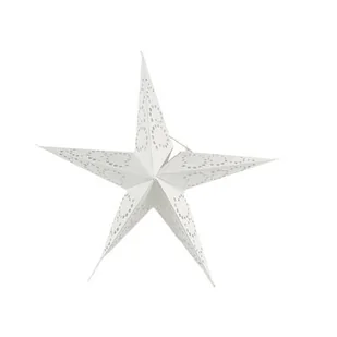 Gwiazda świąteczna papierowa 45 cm biała - Ozdoby bożonarodzeniowe - miniaturka - grafika 1