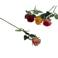 Sztuczne kwiaty - Kwiat sztuczny róża 52 cm mix kolorów - miniaturka - grafika 1