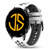 Akcesoria do smartwatchy - PASEK SILIKONOWY 22mm - BIAŁO-SZARY - miniaturka - grafika 1