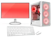 Zestawy komputerowe - Komputer Zestaw White Gaming Ryzen 7 5700G 32Gb Rx Vega8 Ssd 1Tb M.2 Wifi W11 24" - miniaturka - grafika 1