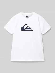 T-shirt z nadrukiem z logo - Koszulki dla chłopców - miniaturka - grafika 1