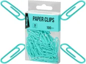 Pinezki - Spinacze okrągłe 28mm Berlingo 100 sztuk turkusowy - miniaturka - grafika 1