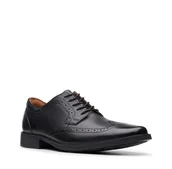 Półbuty męskie - Clarks Tilden Wing H [Black Leather] - Rozmiar 42.5 - miniaturka - grafika 1