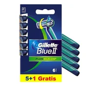 Kosmetyki do golenia - Gillette Blue II Plus Slalom jednorazowe maszynki do golenia dla mężczyzn 6szt - miniaturka - grafika 1