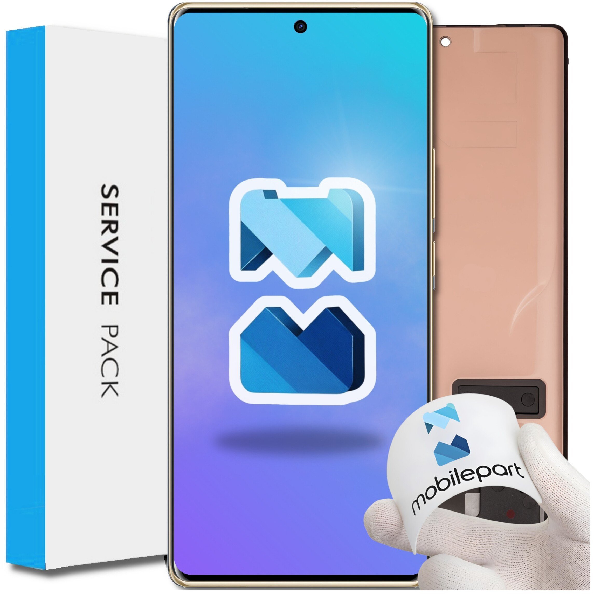 Bateria Mobilepart Wyświetlacz do Tecno Spark 20 Pro Plus LCD KJ7 Ekran Oryginał Mobilepart