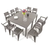 Meble ogrodowe - Allibert Zestaw jadalniany julie 10+1 : kolor - cappuccino BK-015634 - miniaturka - grafika 1