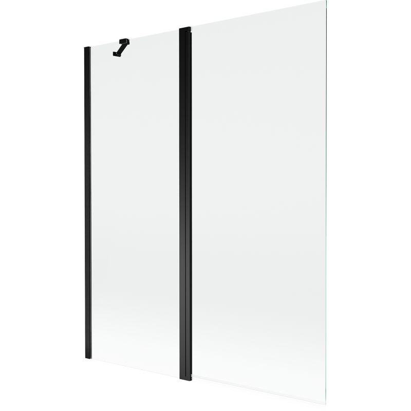 Mexen Mist parawan nawannowy 2-skrzydłowy 140 x 150 cm, transparent, czarny - 8A9-140-011-70-00