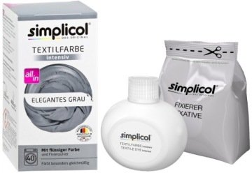 Simplicol Barwnik Farba do Tkanin Intensywna Szary 560g