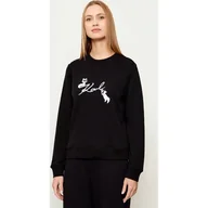 Swetry damskie - Karl Lagerfeld Sweter ikon signature Regular Fit - miniaturka - grafika 1