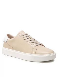 Koszulki i topy damskie - Calvin Klein Sneakersy Low Top Lace Up Bonded HM0HM00322 Beżowy - grafika 1