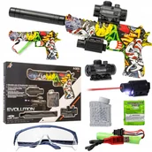 Zabawki militarne - Pistolet Bezpieczny Automatyczny Na Kulki Żelowe Duży Zestaw Dla Dziecka - miniaturka - grafika 1