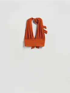 Reserved - Krótki top halter - pomarańczowy - Koszulki i topy damskie - miniaturka - grafika 1