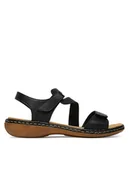 Sandały damskie - Rieker Sandały CEO-659C7-00 Czarny - miniaturka - grafika 1