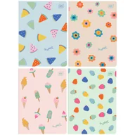 Zeszyty szkolne - 4X Zeszyt A5, 32 Kartki, Kratka Z Marginesem, Sweet Vibes, Interdruk - miniaturka - grafika 1