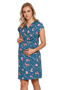Koszula nocna damska Lesley niebieska ze zwierzętami XL - Bielizna nocna - miniaturka - grafika 5