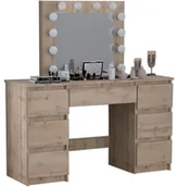 Toaletki - TOALETKA kosmetyczna BIAŁA z lustrem 12 LED wizaż BETI7 wotan - miniaturka - grafika 1