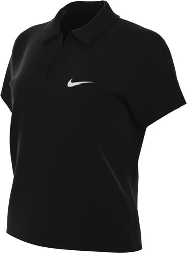 Nike Top damska odzież sportowa Essntl z krótkim rękawem Polo CRP Top, czarny/biały, DV7884-010, S
