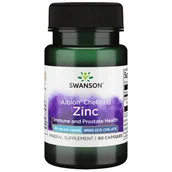 Witaminy i minerały dla sportowców - SWANSON Albion Chelated Zinc 30mg 90caps - miniaturka - grafika 1