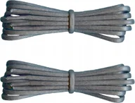 Akcesoria obuwnicze - WOSKOWANE Sznurówki SZARE Sznurowadła 140 cm GRUBE 0,5 Okrągłe 5 mm G16-00 - miniaturka - grafika 1