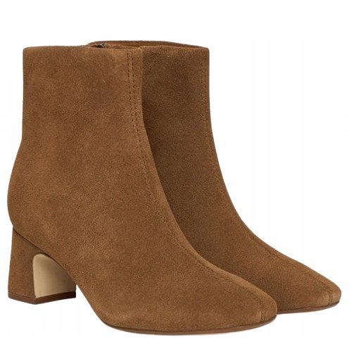 CLARKS ZAMSZOWE BOTKI ZA KOSTKĘ Z KLOCKIEM BRĄZOWE 36 T7D