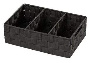 WENKO Organizer WENKO Adria Black, czarny, 10x32x21 cm - Pudła i pojemniki do przechowywania - miniaturka - grafika 1