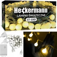 Oświetlenie świąteczne - Lampki Świąteczne Heckermann St-100I 50X Żarówka 15M Kulki Warm - miniaturka - grafika 1