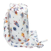 Ochraniacze do łóżeczka - OCHRANIACZ 180x30 DO ŁÓŻECZKA MUŚLINOWY PREMIUM Kerstin - miniaturka - grafika 1