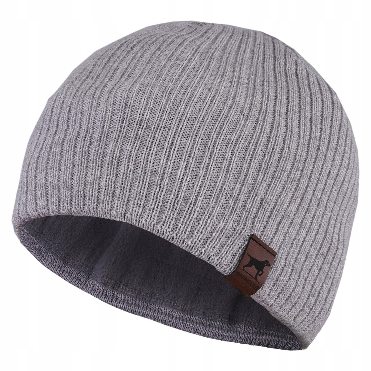 AGBO Czapka Zimowa Bird z wełny Merino Szara