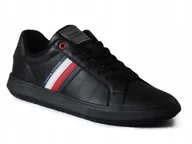 Buty sportowe męskie - Buty Tommy Hilfiger Essential Leather Cupsole Black (FM0FM04921) r. 41 - miniaturka - grafika 1