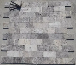 Trawertyn Ash Argent 3cm antykowany 15,3x30,5x3 taras ogród basen - Inne materiały budowlane - miniaturka - grafika 1