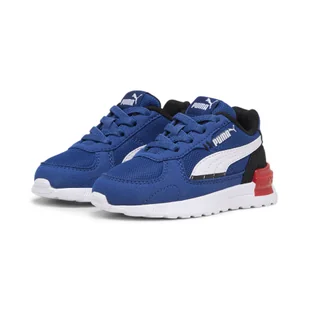Niemowlęce obuwie sportowe Graviton AC PUMA Clyde Royal White Black Blue - Buty dla dziewczynek - miniaturka - grafika 1